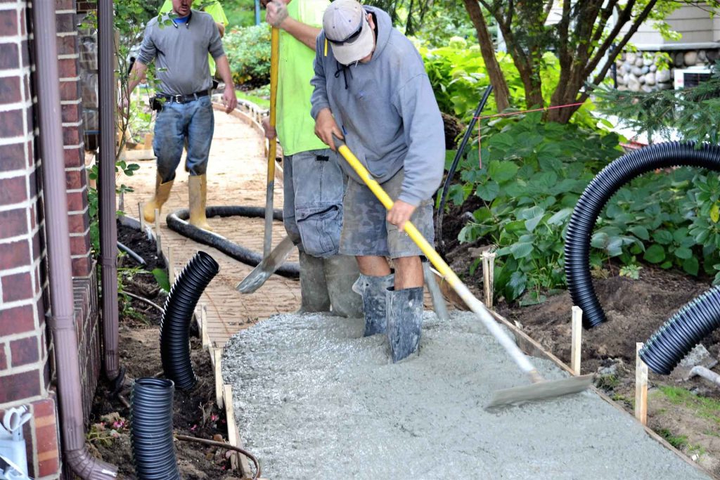 What should you do if your concrete is rising or falling?